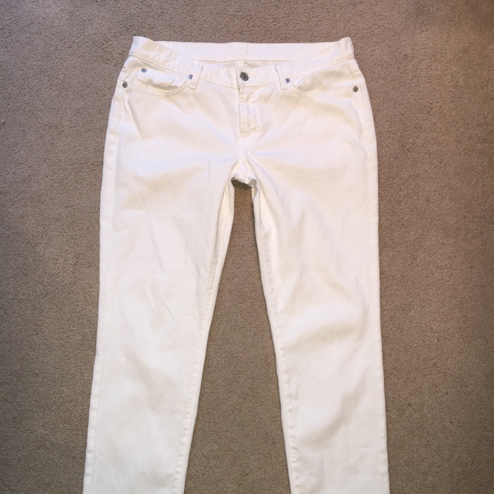 Seven for All Man Kind white skinny jeans size 31